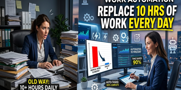 AI productivity AI Productivity & Work Automation work automation AI workflow automation best work automation tools AI for task management How to automate repetitive office tasks with AI : Save time with AI productivity tools in 2026 step-by-step AI automation for small teams Can AI really replace manual data entry? What is the difference between RPA and AI automation? How do I start with no-code automation? Will AI make my job obsolete?