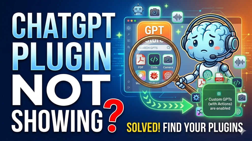 ChatGPT plugin not showing

ChatGPT Plus plugins are missing

Plugin store not appearing

enable ChatGPT plugins

ChatGPT plugin tab not showing

 GPTs migration guide

ChatGPT beta features plugins

 fix ChatGPT plugins 2026

 The ChatGPT plugin store is missing a fix

 ChatGPT plugins not visible

ChatGPT Plus plugin error

ChatGPT no plugin option

legacy ChatGPT plugins

 How to access ChatGPT plugins

 ChatGPT plugin troubleshooting.