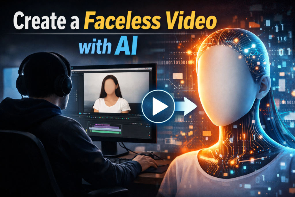 Create a faceless video with AI

 a faceless video generator

 AI faceless video automation

faceless YouTube channel

 AI video creation, text-to-video AI

 AI avatar video maker

automate video content

 faceless content monetization

script-to-video AI, AI voiceover tools