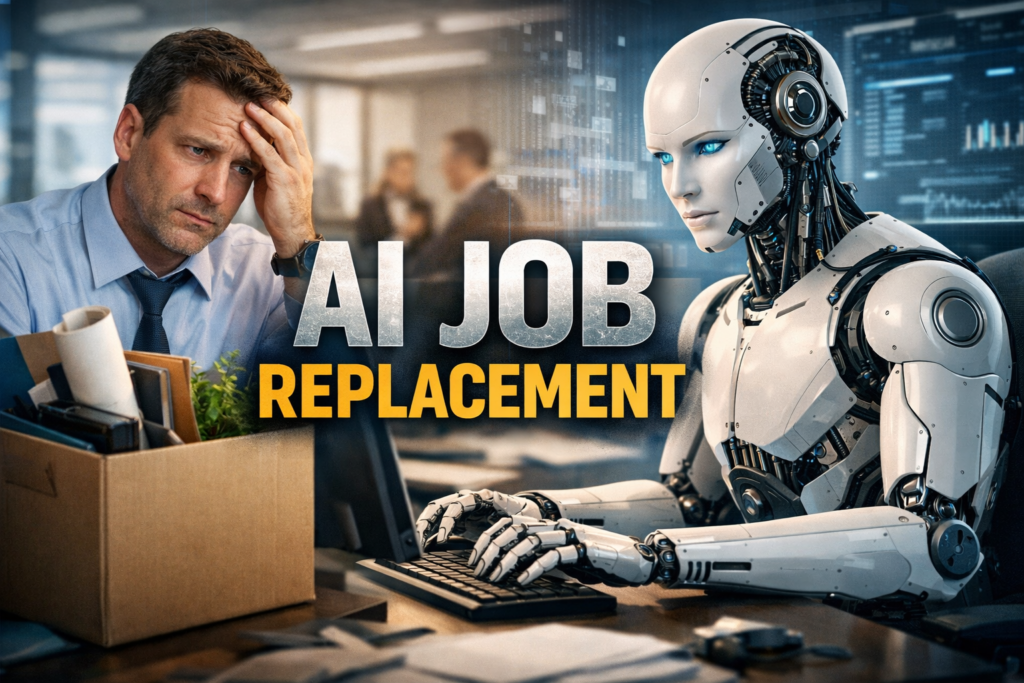 AI job replacement

jobs at risk from AI

 future of work

AI automation statistics

 human-centric skills

 AI-proof careers

reskilling for AI

AI automation impact
future of work AI
jobs AI will replace

Which jobs are most at risk from AI in 2026
How to know if your job will be replaced by AI
skills that AI cannot replace in the workplace