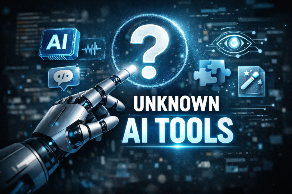 unknown AI tools

under-the-radar AI

hidden AI apps

obscure AI platforms

 local AI tools

AI for specific tasks

 alternative AI tools

 AI discovery methods

 privacy-focused AI

 open source AI utilities

hidden AI tools

niche AI software

local AI tools

Best unknown AI tools for academic research

How to find unknown AI tools for PDF data extraction

unknown AI tools that run locally